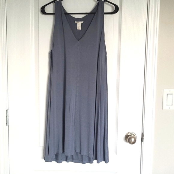 Shift dress in gray-blue colour. - Picture 1 of 2